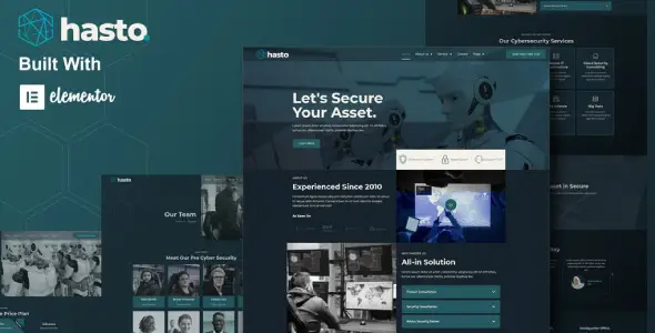 Hasto – Cyber Tech Security Service Elementor Template Kit